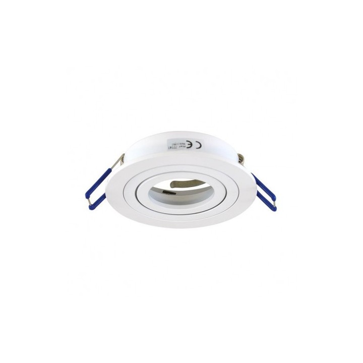 Miidex Lighting - Support plafond Rond Blanc Orientable Ø92 mm - Réf : 77141