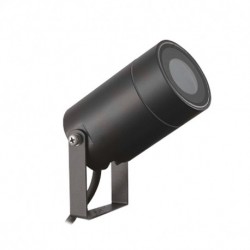 Miidex Lighting - Projecteur Piquet Slim (sans ampoule) 230V GU10 Noir IP65  - Réf : 70283