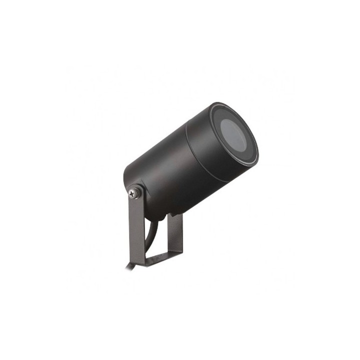 Miidex Lighting - Projecteur Piquet Slim (sans ampoule) 230V GU10 Noir IP65 - Réf : 70283