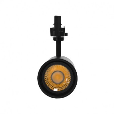 Miidex Lighting - Spot LED sur Rail Noir 35W 3000K 3500 LM IRC90 + adaptateur rail 3 allumages - Réf : 100230