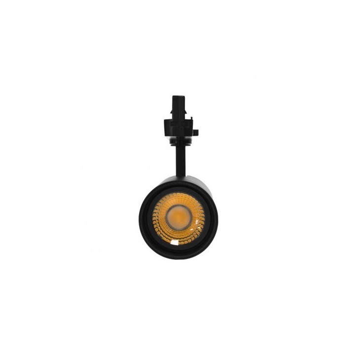 Miidex Lighting - Spot LED sur Rail Noir 35W 3000K 3500 LM IRC90 + adaptateur rail 3 allumages - Réf : 100230