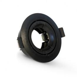 Miidex Lighting - Support plafond Rond Orientable Noir Ø90 mm - Réf : 77042