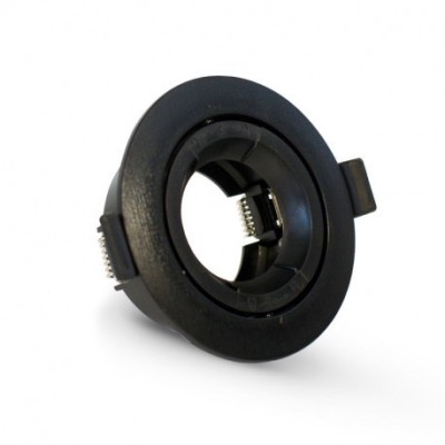Miidex Lighting - Support plafond Rond Orientable Noir Ø90 mm - Réf : 77042