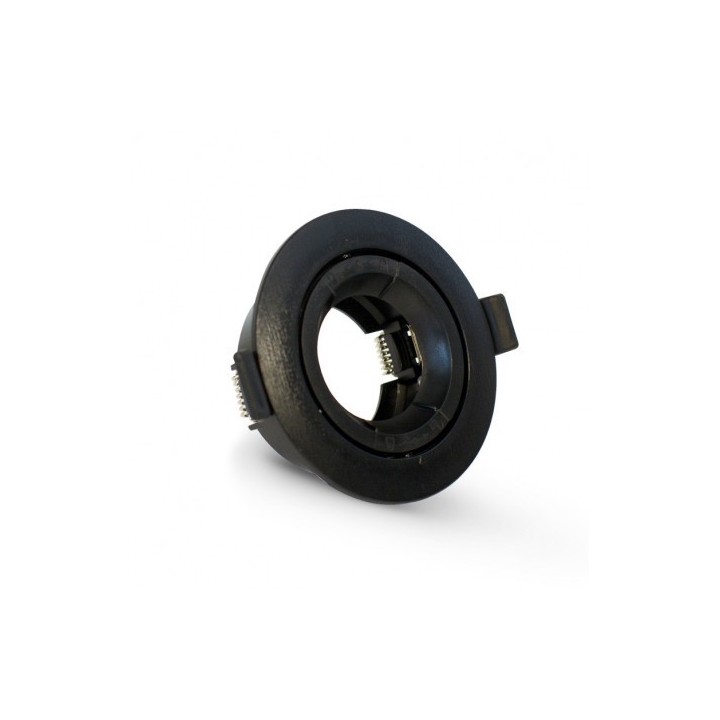 Miidex Lighting - Support plafond Rond Orientable Noir Ø90 mm - Réf : 77042
