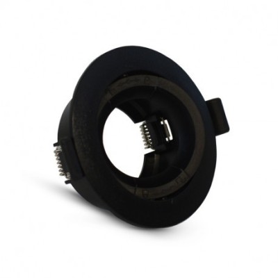 Miidex Lighting - Support plafond Rond Orientable Noir Ø90 mm - Réf : 77042