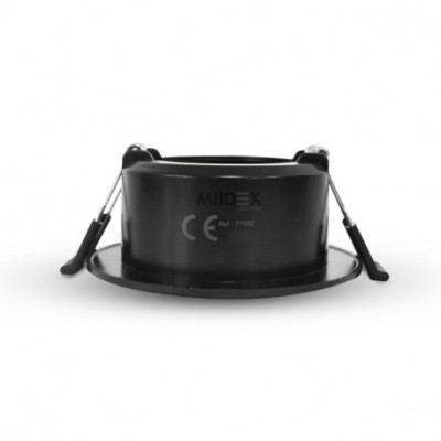 Miidex Lighting - Support plafond Rond Orientable Noir Ø90 mm - Réf : 77042