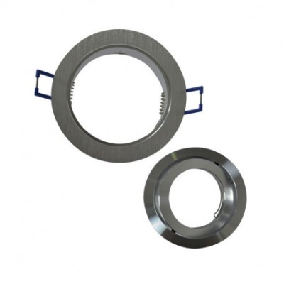 Miidex Lighting - Support Plafond Rond Orientable Argent Ø92 mm - Réf : 7712
