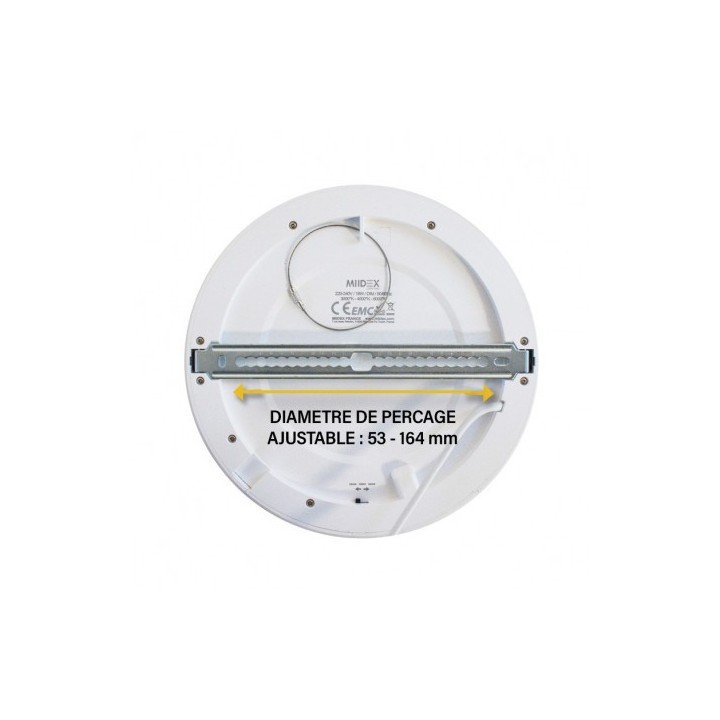Miidex Lighting - Plafonnier LED Blanc Ø220 18W CCT - Réf : 77565