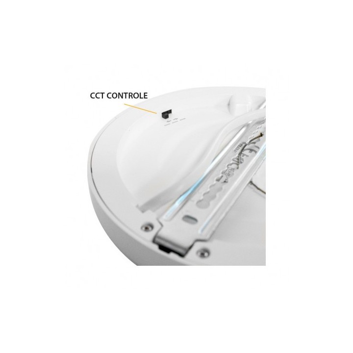 Miidex Lighting - Plafonnier LED Blanc Ø220 18W CCT - Réf : 77565
