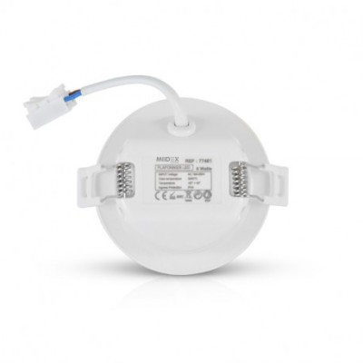 Miidex Lighting - Plafonnier LED Blanc Ø85 8W 3000K - Réf : 77461