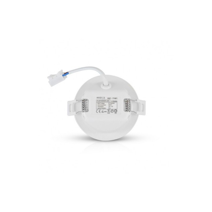 Miidex Lighting - Plafonnier LED Blanc Ø85 8W 3000K - Réf : 77461