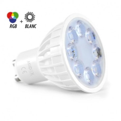 Miidex Lighting - Ampoule LED GU10 4W RGB+CCT - Réf : 100404