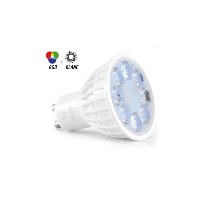 Miidex Lighting - Ampoule LED GU10 4W RGB+CCT - Réf : 100404