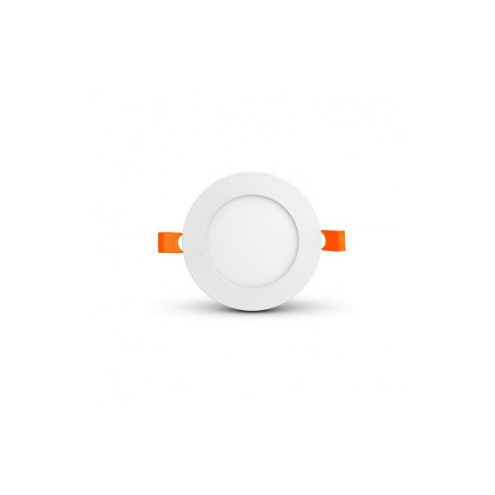Miidex Lighting - Plafonnier LED Ø120 6W 4000°k alu blanc - Réf : 100079