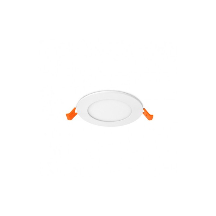 Miidex Lighting - Plafonnier LED Ø120 6W 4000°k alu blanc - Réf : 100079