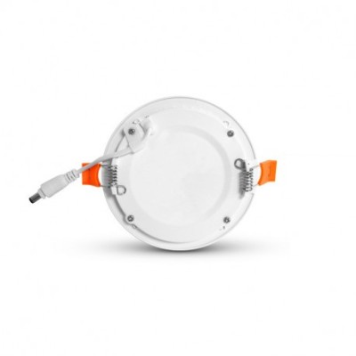 Miidex Lighting - Plafonnier LED Ø120 6W 4000°k alu blanc - Réf : 100079