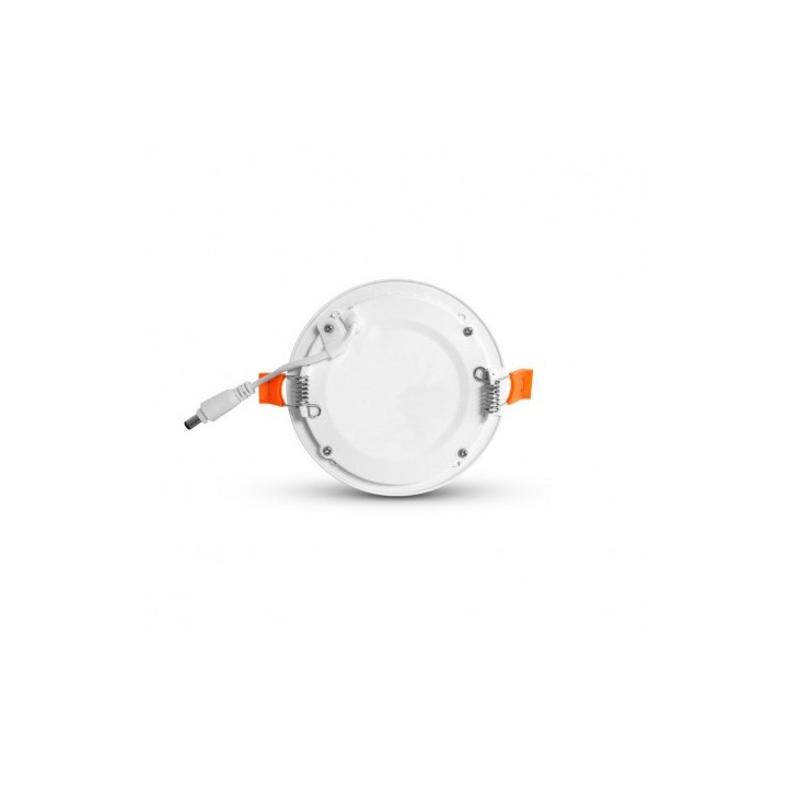 Miidex Lighting - Plafonnier LED Ø120 6W 4000°k alu blanc - Réf : 100079
