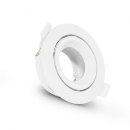 Miidex Lighting - Support plafond Rond Orientable Blanc Ø90 mm - Réf : 77041