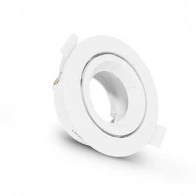 Miidex Lighting - Support plafond Rond Orientable Blanc Ø90 mm - Réf : 77041