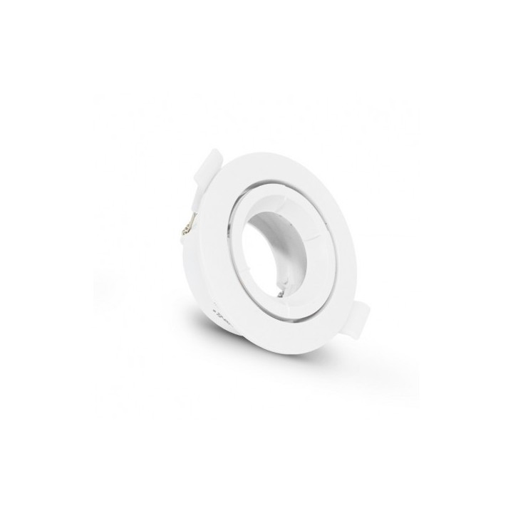 Miidex Lighting - Support plafond Rond Orientable Blanc Ø90 mm - Réf : 77041