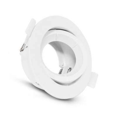 Miidex Lighting - Support plafond Rond Orientable Blanc Ø90 mm - Réf : 77041