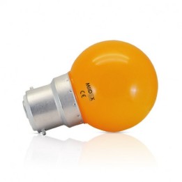 Miidex Lighting - Ampoule LED B22 Couleur Bulb 1W Orange - Réf : 7647