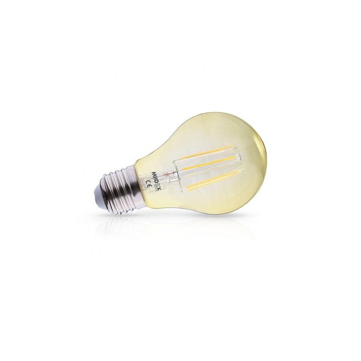 Miidex Lighting - Ampoule LED E27 Filament 8W 2500K Golden Dimmable Boite - Réf : 100003