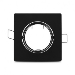 Miidex Lighting - Support plafond Carré Orientable Noir 85 mm - Réf : 77080