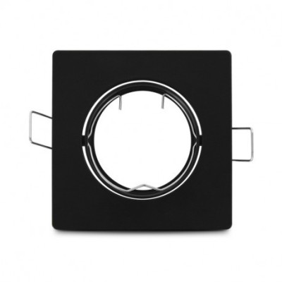 Miidex Lighting - Support plafond Carré Orientable Noir 85 mm - Réf : 77080