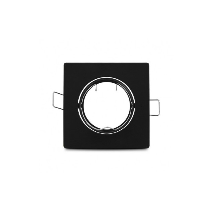 Miidex Lighting - Support plafond Carré Orientable Noir 85 mm - Réf : 77080