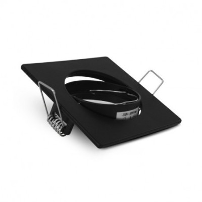 Miidex Lighting - Support plafond Carré Orientable Noir 85 mm - Réf : 77080