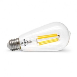 Miidex Lighting - Ampoule LED E27 ST64 Filament 8W 2700K Dimmable - Réf : 71590