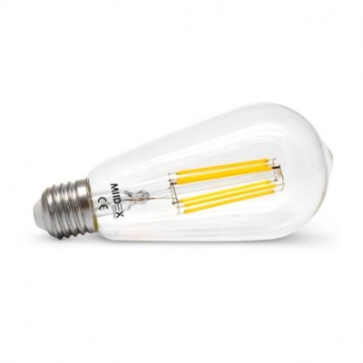 Miidex Lighting - Ampoule LED E27 ST64 Filament 8W 2700K Dimmable - Réf : 71590