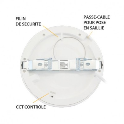 Miidex Lighting - Plafonnier LED Blanc Ø170 12W CCT - Réf : 77554