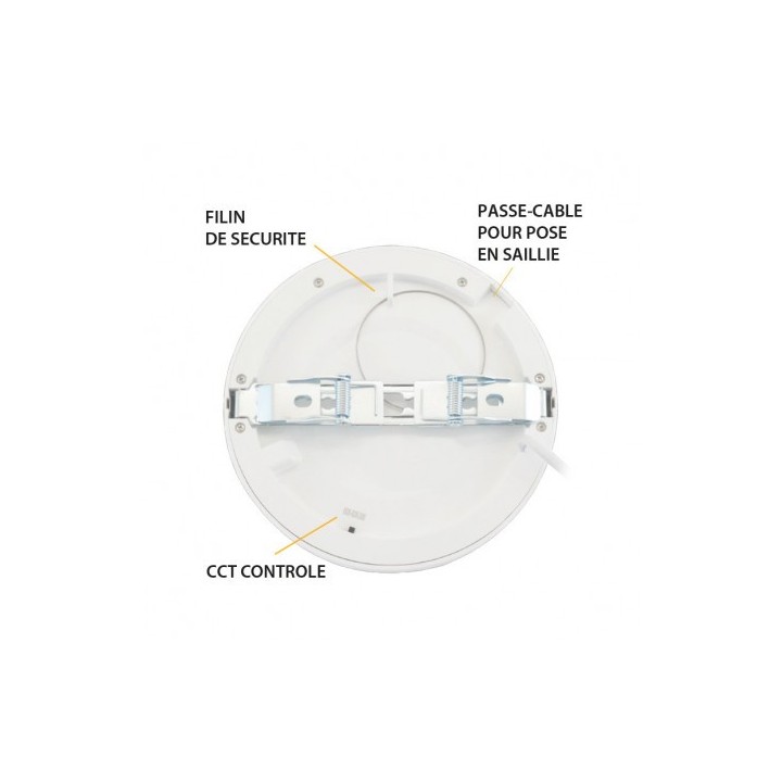 Miidex Lighting - Plafonnier LED Blanc Ø170 12W CCT - Réf : 77554