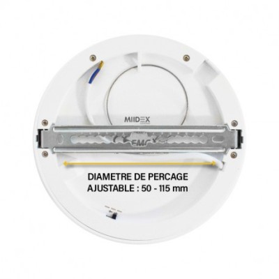 Miidex Lighting - Plafonnier LED Blanc Ø170 12W CCT - Réf : 77554