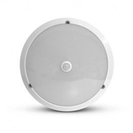 Miidex Lighting - LED Hublot + Détecteur IR Ø297 18W 1600LM 3000K IP65 Blanc - Réf : 7790020
