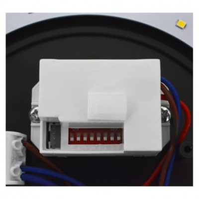 Miidex Lighting - LED Hublot + Détecteur IR Ø297 18W 1600LM 3000K IP65 Blanc - Réf : 7790020