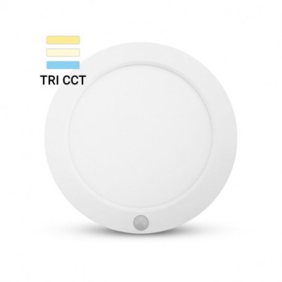 Miidex Lighting - Plafonnier LED Blanc Ø230 18W CCT + Détecteur IR - Réf : 100010
