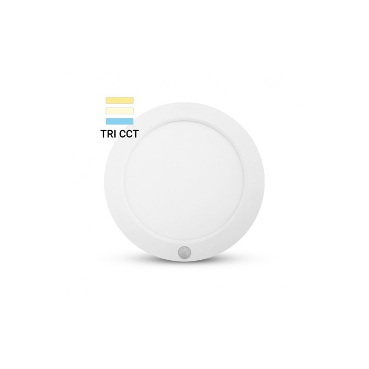 Miidex Lighting - Plafonnier LED Blanc Ø230 18W CCT + Détecteur IR - Réf : 100010