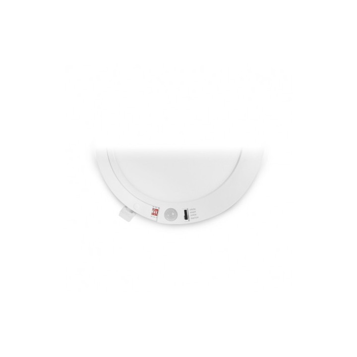 Miidex Lighting - Plafonnier LED Blanc Ø230 18W CCT + Détecteur IR - Réf : 100010