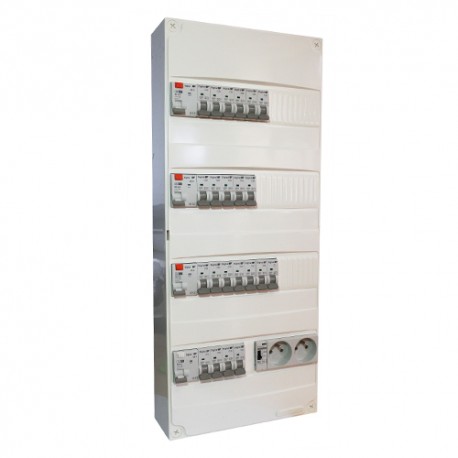 Digital Electric - Tableau Électrique Pré-câblé - 4 rangées 13 modules pour  logement T5-T6 - Réf : 31644