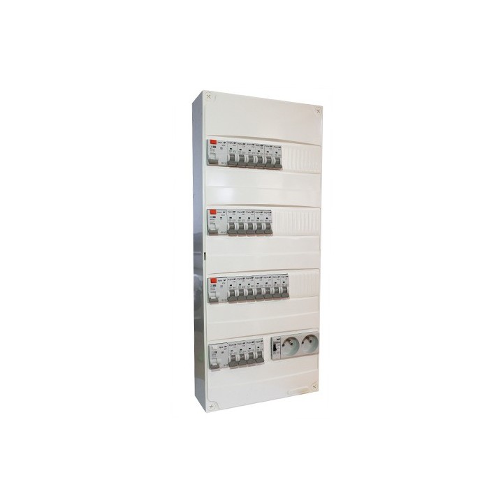 Digital Electric - Tableau Électrique Pré-câblé - 4 rangées 13 modules pour logement T5-T6 - Réf : 31644