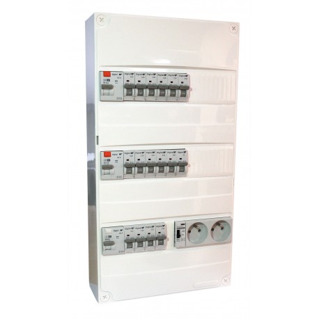 Digital Electric - Tableau Électrique Pré-câblé - 3 rangées 13 modules pour  logement T3-T4 - Réf : 31634