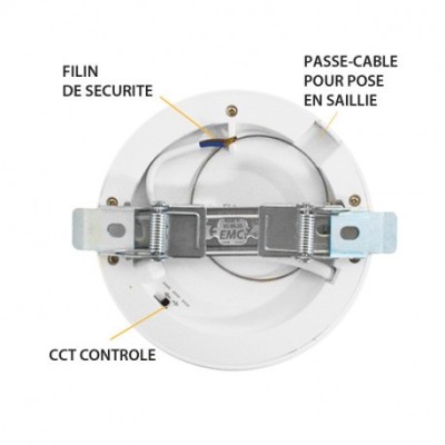 Miidex Lighting - Plafonnier LED Blanc Ø125 6W CCT - Réf : 77492