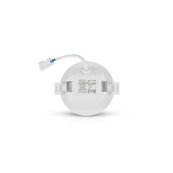 Miidex Lighting - Plafonnier (spot) LED Blanc Ø85 8W 6000K - Réf : 77463