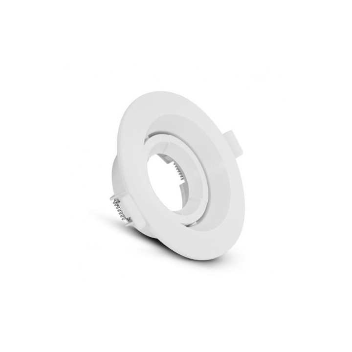 Miidex Lighting - Support de spot basse luminance Rond Orientable blanc Ø110 - Réf : 77043