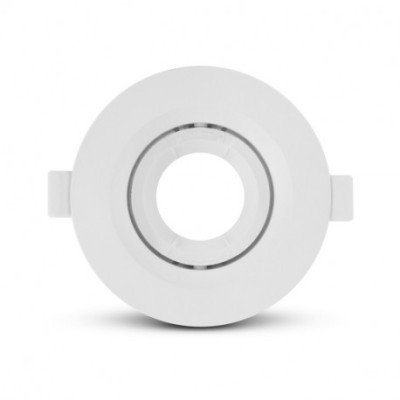 Miidex Lighting - Support de spot basse luminance Rond Orientable blanc Ø110 - Réf : 77043