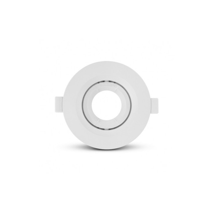 Miidex Lighting - Support de spot basse luminance Rond Orientable blanc Ø110 - Réf : 77043