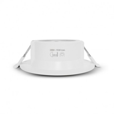 Miidex Lighting - Support de spot basse luminance Rond Orientable blanc Ø110 - Réf : 77043